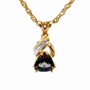 Lady's Northern Lights Topaz Estate Pendant 075827