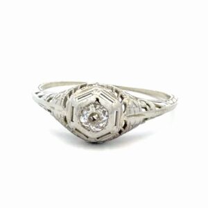 18K Edwardian Vintage Lady's Estate Ring 077190