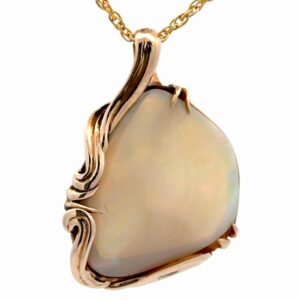 Australian Opal Free Form Estate Pendant 078055