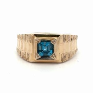 Men's Blue Topaz Estate Ring 078093