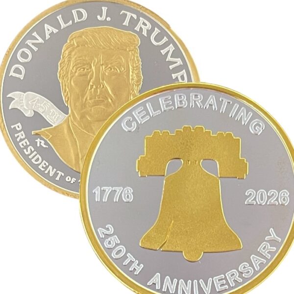 250th Anniversary Bell With A President Trump Reverse - Alaska Mint
