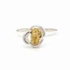 Unique Sterling Silver & Gold Nugget Lady's Ring RL622SS