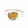 Sterling Silver & Gold Nugget Lady's Ring RL650NSS